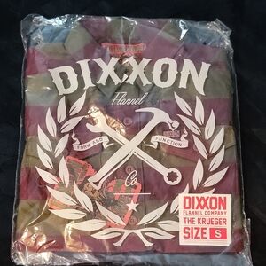 DIXXON Plaid Flannel Shirt - Maroon & Olive